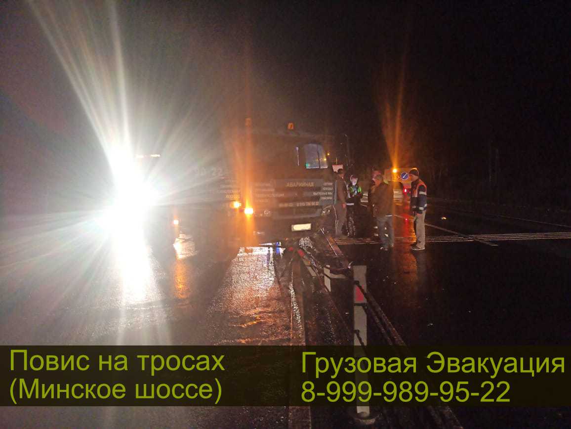 Ассенизатор повис на тросах - Грузовая Эвакуация